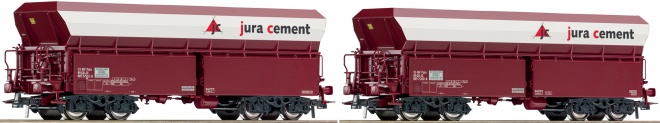 Set of 2 high capacity hopper cars of the Jura Cement Fabriken AG<br /><a href='images/pictures/Roco/67023.jpg' target='_blank'>Full size image</a>